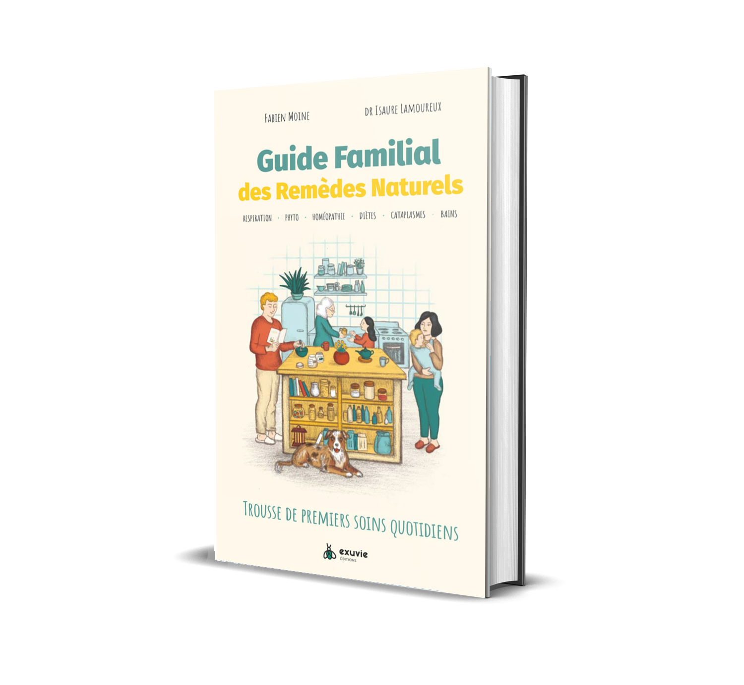 Couverture du livre "Guide familial des remèdes naturels" écrit par Fabien Moine